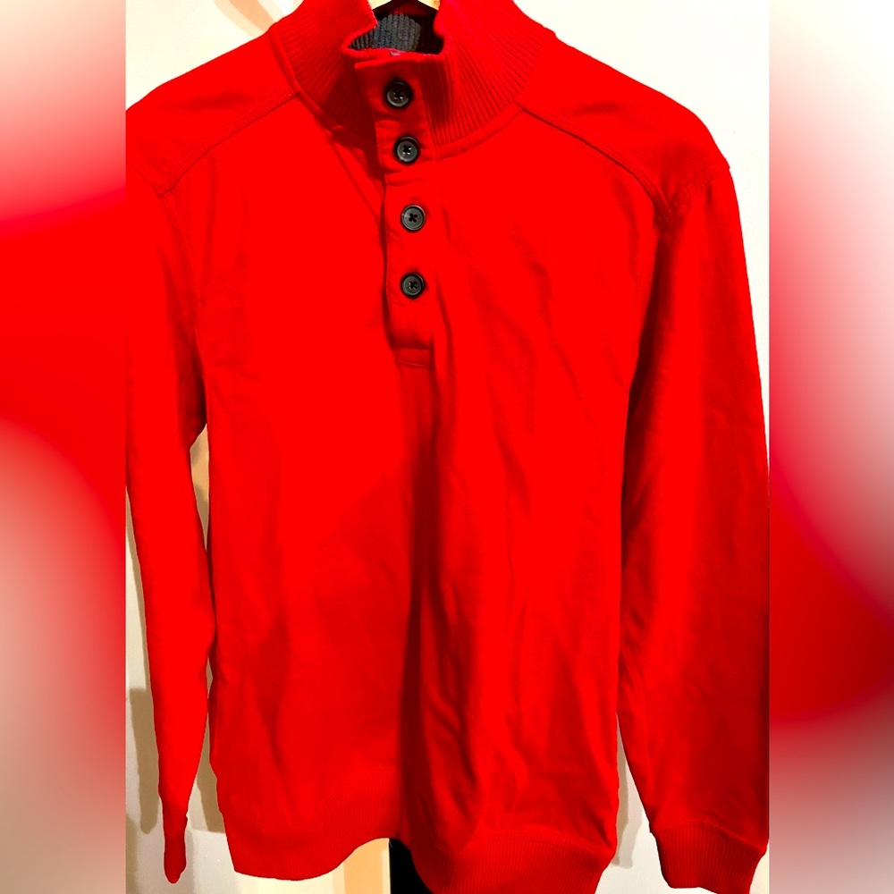 Club Room Men’s Button Mock Neck Sweater Small